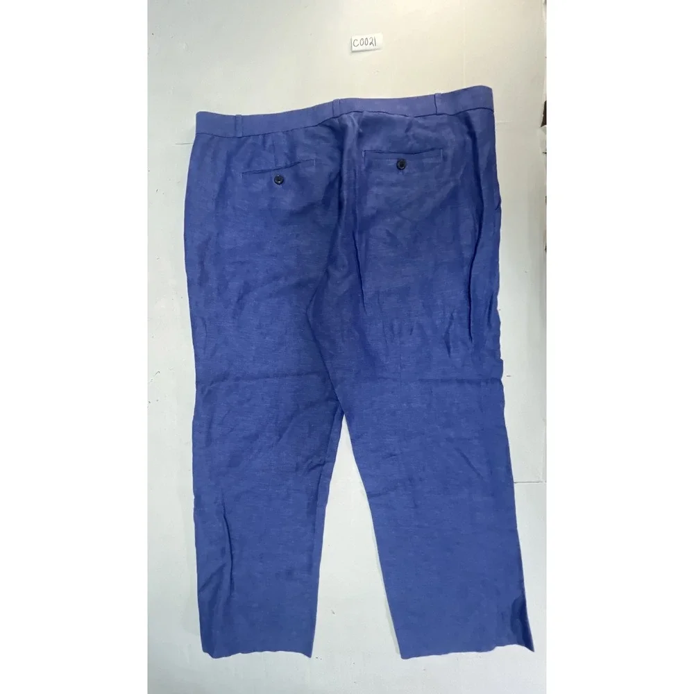 Banana Republic Avery Blue Linen Blend Straight Leg Pants‎ Mens 37x26